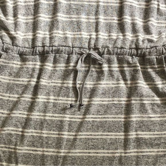 COLDWATER CREEK Women’s Soft Grey Stripe Long Sleeve Dress With Pockets Size XL - Picture 10 of 12